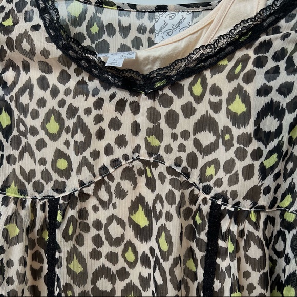 Leopard Print Sheer Top with Cami - Picture 10 of 10